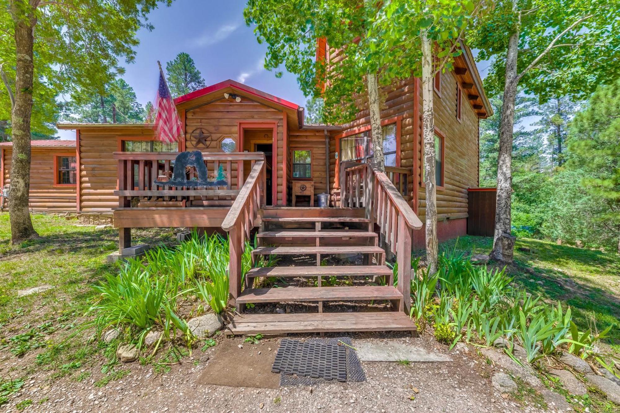 Unique Bear Country Cabin In Ruidoso With Hot Tub! Luaran gambar
